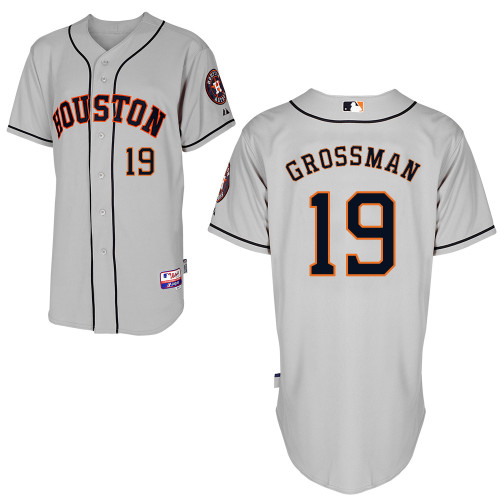 Robbie Grossman #19 MLB Jersey-Houston Astros Men's Authentic Road Gray Cool Base Baseball Jersey